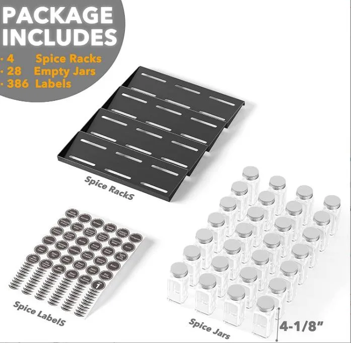 Amazon&prime; S New Stepped Iron Seasoning Rack Drawer Storage American Style Spice Rack Drawer Organizer