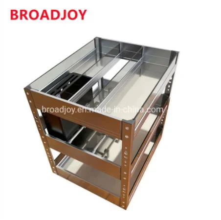 Tempered Glass Pull out Cabinet Spices Basket Drawers & Cabinet Organizers